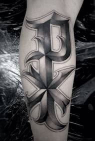 Arm голям обем Chi Rho специален религиозен символ татуировка модел