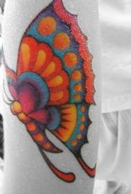 Pola tato kupu-kupu warna lengan