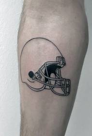 Arm svart linje sports spill hjelm tatovering mønster
