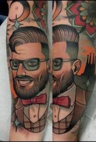 Оклопни очила во боја со нов стил машка тетоважа