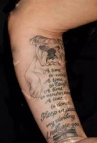 Mezinárodní Tattoo Star Pink Armband Dog a anglický Tattoo Picture