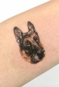 Štěně tetování obrázek dívka roztomilý malý pes tetování obrázek na paži
