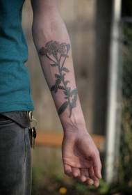 Model tatuazhi me ngjyra të luleve të egra