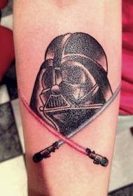 Arm Old School Seda Vader Cross Light Sword Tattoo Pattern