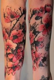 Tatuaje de flores en flor de lixo de estilo brazo
