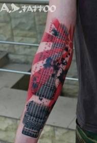 Oborožite PS programsko opremo za obdelavo slik barvni kitaro tatoo