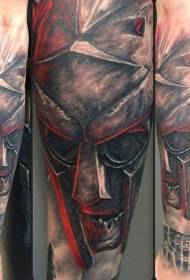 Modèle de tatouage de gladiateur zombie écoeurant et dégueulasse