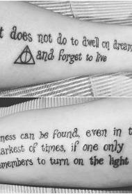 modello di tatuaggio braccio semplice fiore nero lettera corpo