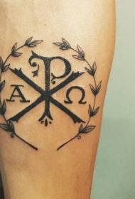 Palapala Kaliko ʻO Christ Christ Letter Chi Rho Tattoo