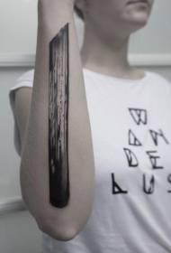 Kepribadian angker unik hitam besar pola tongkat kayu tato