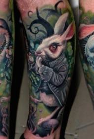 Colore di bracciu Alice in Wonderland mudellu di tatuaggi di tema