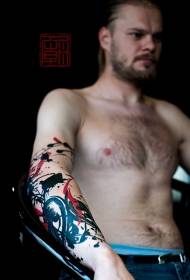 Braccio modello tatuaggio colorato grande stile moderno