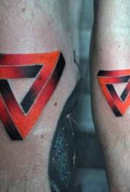 Brako malgranda kolora mistera simbolo tatuaje