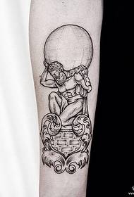 Waffen Europa an Amerika Prometheus Skulptur Tattoo Muster