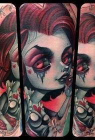 ຮູບແບບ tattoo ແຂນ witch ງາມຫຼາຍງາມ