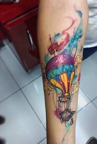 Рука новый стиль красочный воздушный шар татуировки