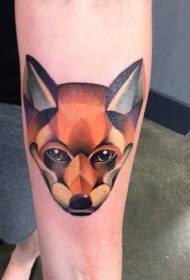 Boja ruku prednjeg geometrijskog uzorka tetovaža lisice