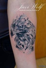 Piccolo tatuaggio che schizza aquila nero grigio modello di tatuaggio