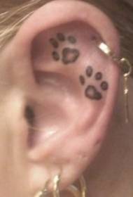 Tattoo ear small figure skillful mini 9 ear tattoo pattern