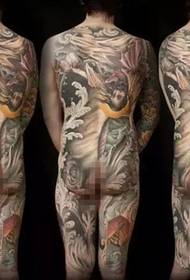 tatuaggio retrò armatura completa