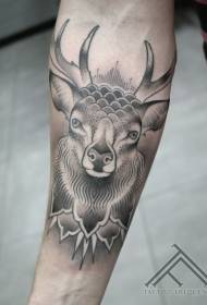 мала илустраторна шема на тетоважа во боја на елени
