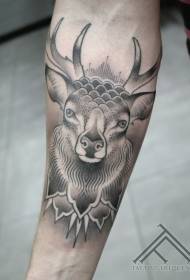 klein illustratorstyl kleur hert tatoeëerpatroon