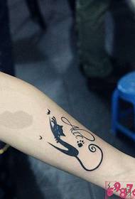 arm fashion Cat English totem picture