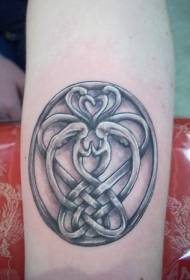 Modello di tatuaggio simbolo nodo celtico amicizia