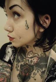 Cara Dixital Pequeno Tatuaje Fresco