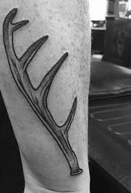 ຮູບແບບ tattoo ແຂນສີ ດຳ stag antlers