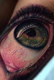 الوشم 3D مقلة العين واقعية مع عيون مشرقة