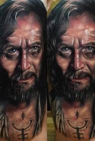 kulay makatotohanang balbas Lalaki portrait makatotohanang pattern ng tattoo