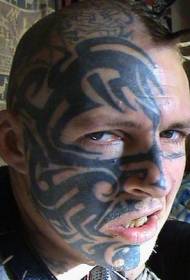 Vzor tetování Black Totem Half Face