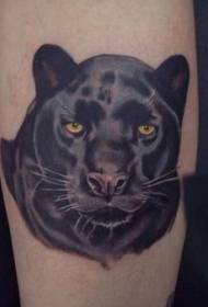 lindo patrón de tatuaje de avatar de leopardo