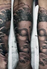 itom nga abo sama sa Buddha nga estatwa nga sumbanan sa tattoo