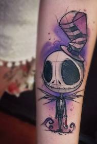 modello di tatuaggio simpatico cartone animato mostro