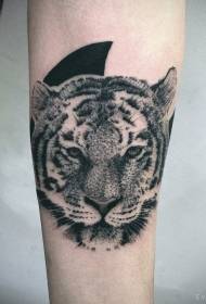 jib style black tiger tattoo pattern