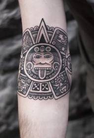 Ang ankle Classic Black Mayan Flat Tattoo Pattern