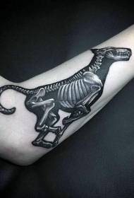 типова чорна гієна скелет рука татуювання візерунок