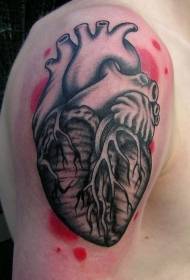 Dövme kalp şekli dövme deseni 110894-kalp dövme deseni gerçek ve kanlı kalp dövme deseni