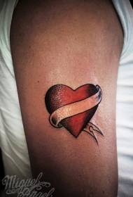 imagen de tatuaje en forma de corazón patrón de tatuaje apasionado en forma de corazón