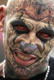 boy face Crazy pattern di tatuaggi