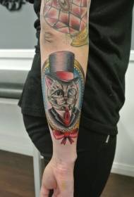 ruku crtani stari mačak gospodin gospodin tetovaža uzorak