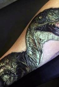 броня реалистичен стил цветен модел на татуировка на динозавър