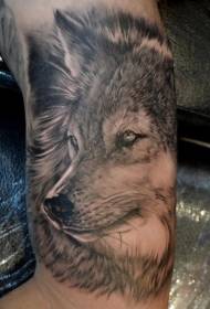 ρεαλιστική ρεαλιστική μοτίβο τατουάζ κεφάλι λύκο