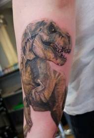 Modello realistico del tatuaggio di colore del dinosauro della caviglia