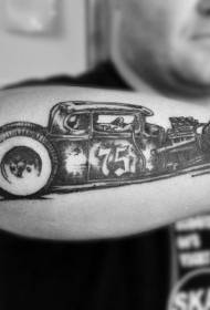 Modello di tatuaggio auto retrò asse