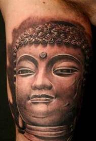 Huru Arms Buddha Portrait Tattoo Pattern