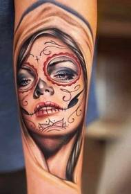 Pola tato warna kulit tradisional Mexico ing pola