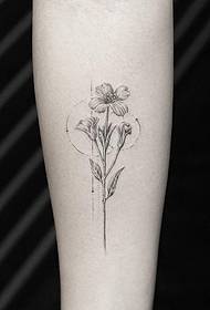 девушка маленькая рука маленький свежий цветок тату